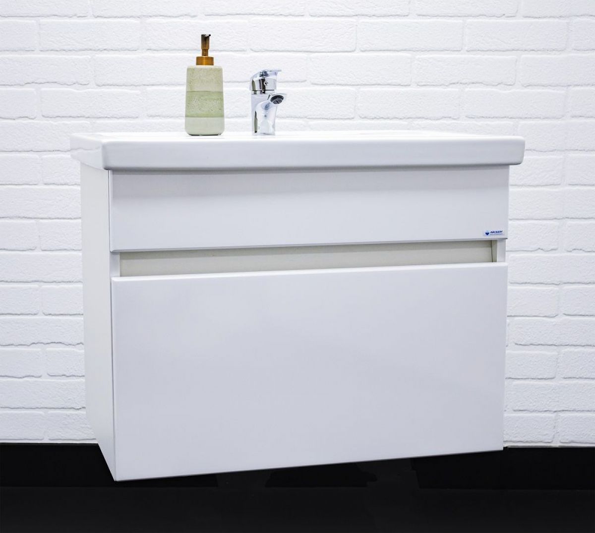 Тумба подвесная под умывальник "Фостер 70/Maria 70" Классик с одним ящиком В1 Айсберг (DA3010T) | фото 5