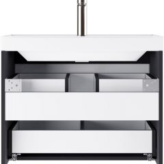 Тумба подвесная под умывальник "UNIT 70" Graffo графит матовый В2 Домино (DGr2112T) | фото 4