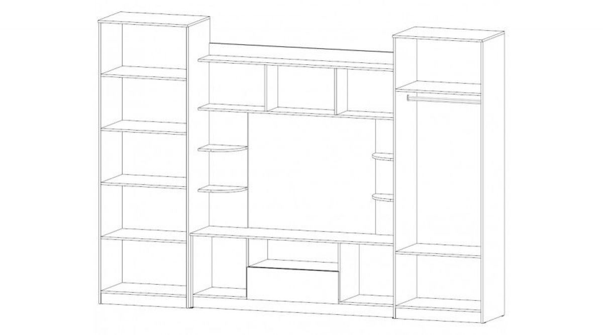 ПАЛЕРМО Гостиная (Дуб вотан/Белый) | фото 2