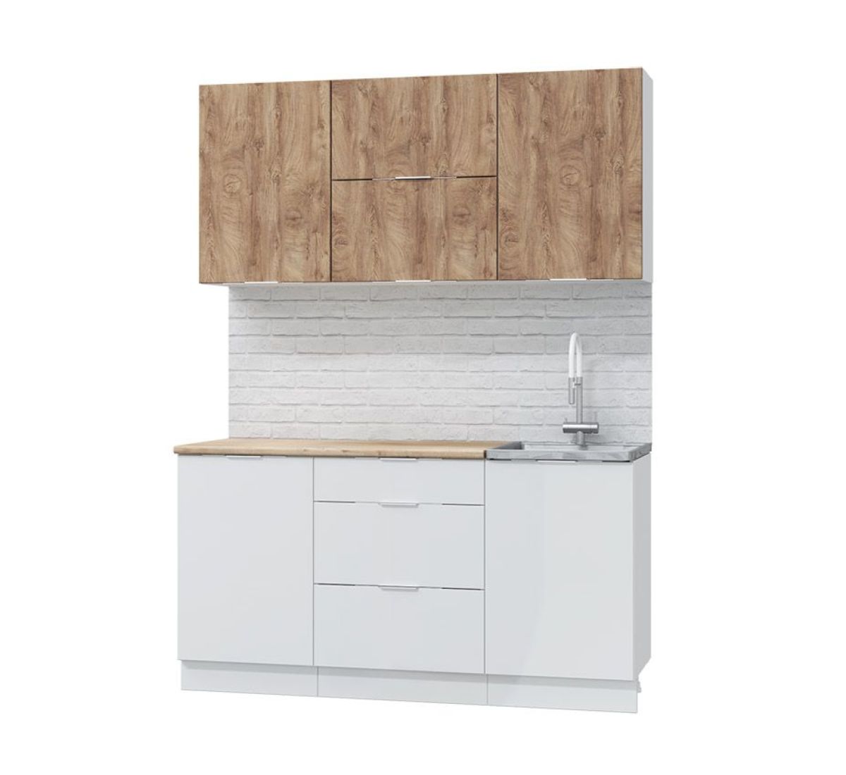 Кухонный гарнитур Асти-вайт 1,6 | фото 2