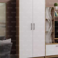 ДАРЬЯ Шкаф (Дуб Вотан/Белый глянец) гостиная | фото 7