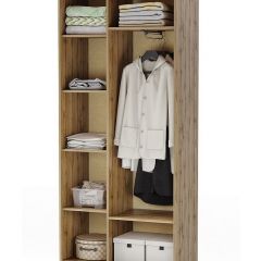 ДАРЬЯ Шкаф (Дуб Вотан/Белый глянец) гостиная | фото 2