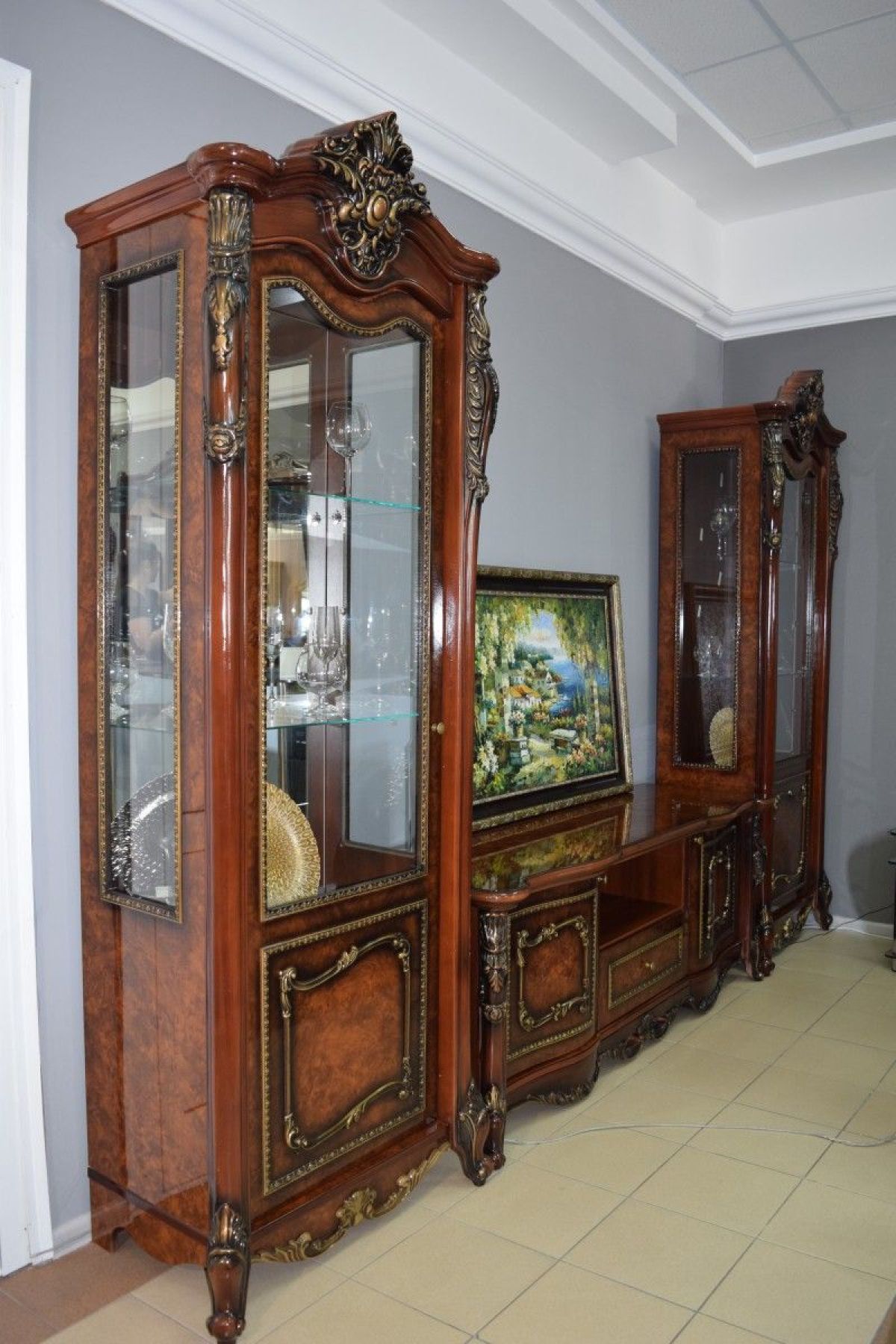 Гостиная Джоконда 1+ТВ+1 (корень дуба глянец) | фото 4