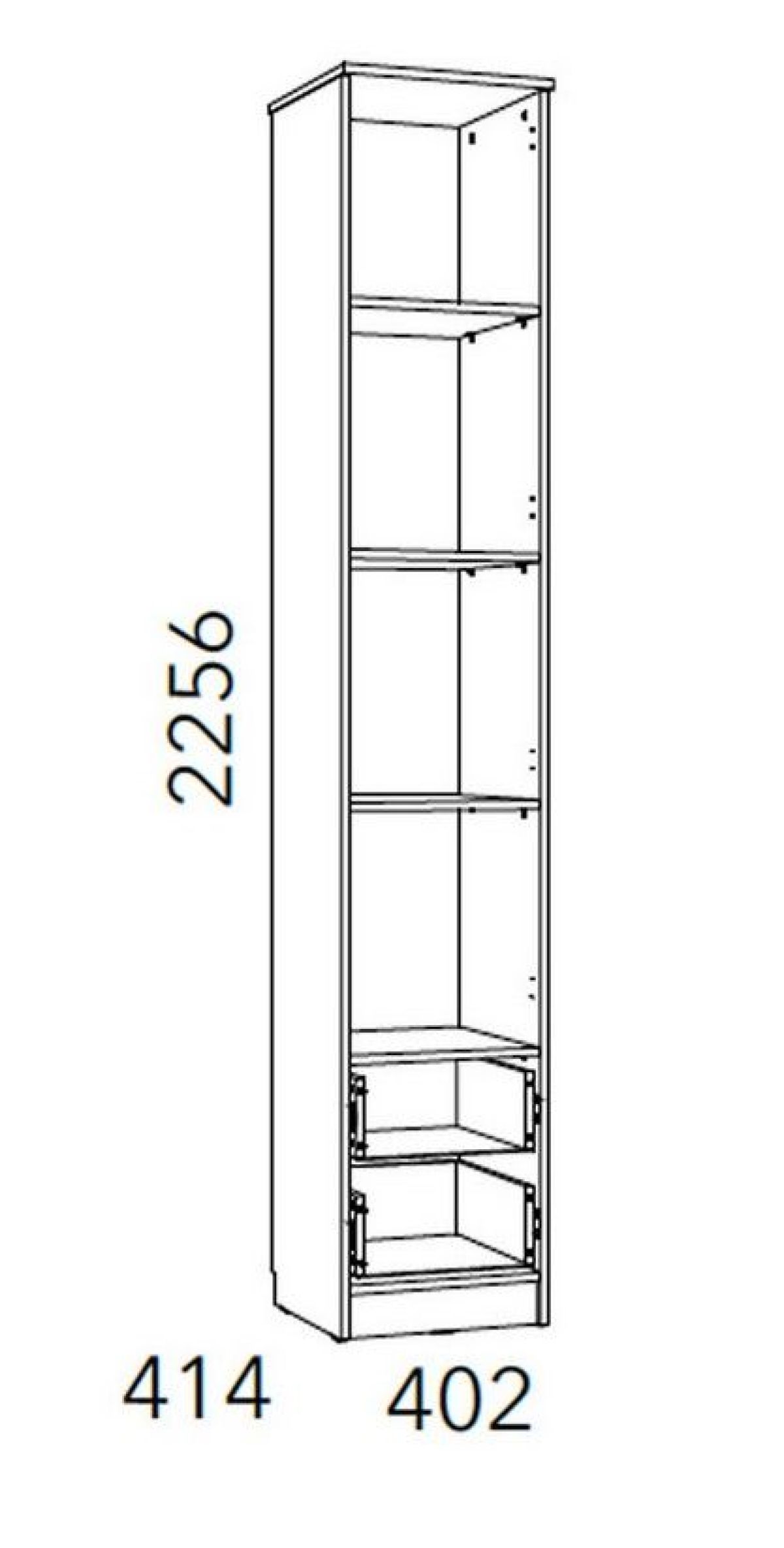 Детская Фанк Шкаф для белья с ящиками НМ 013.01-02 М1 | фото 3
