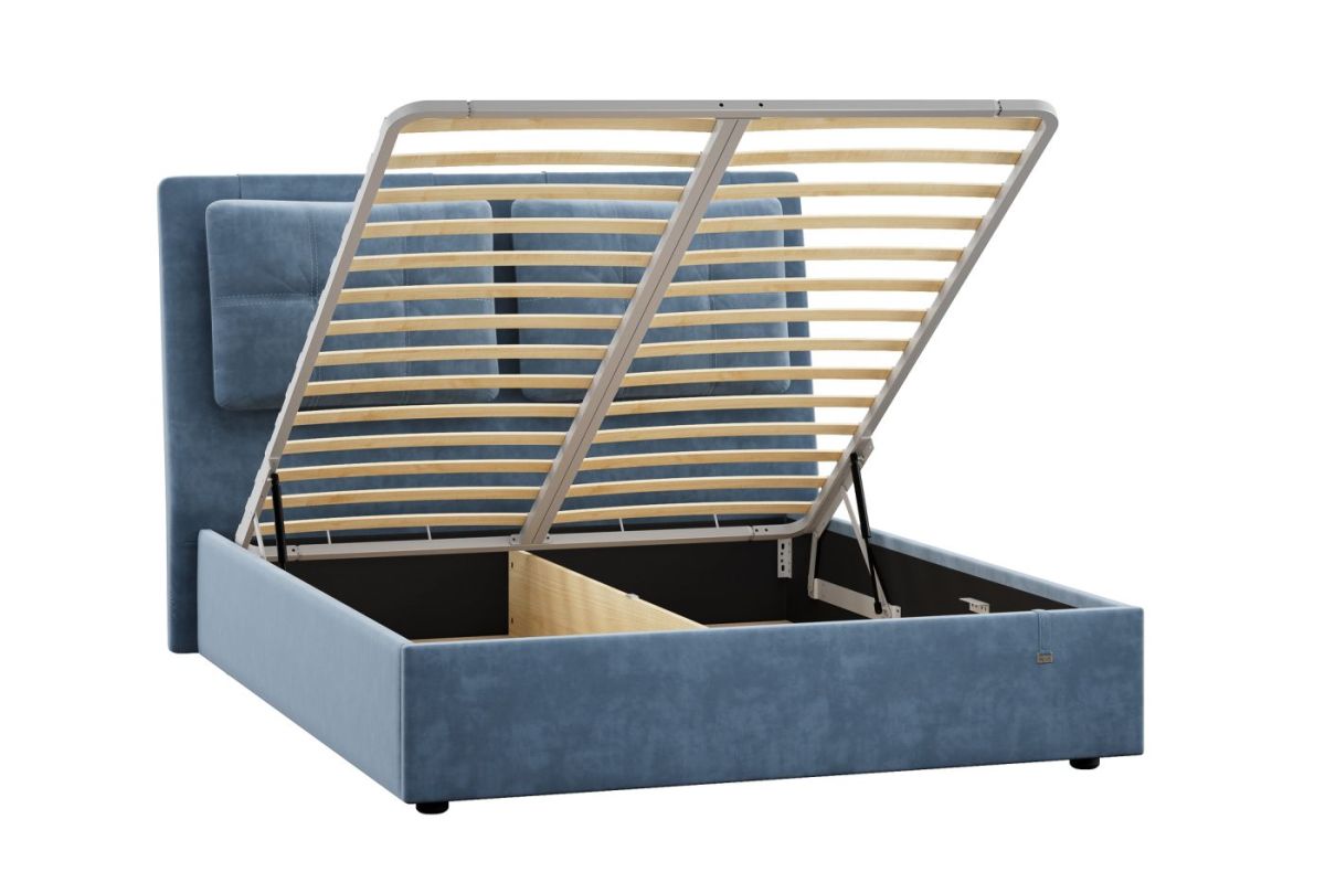 Кровать Ester 1600 с основанием и ПМ (Галакси лайт 22) Модель 311 | фото 2