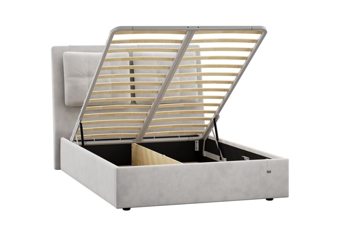 Кровать Ester 1400 с основанием и ПМ (Ультра Смог) Модель 311 | фото 2