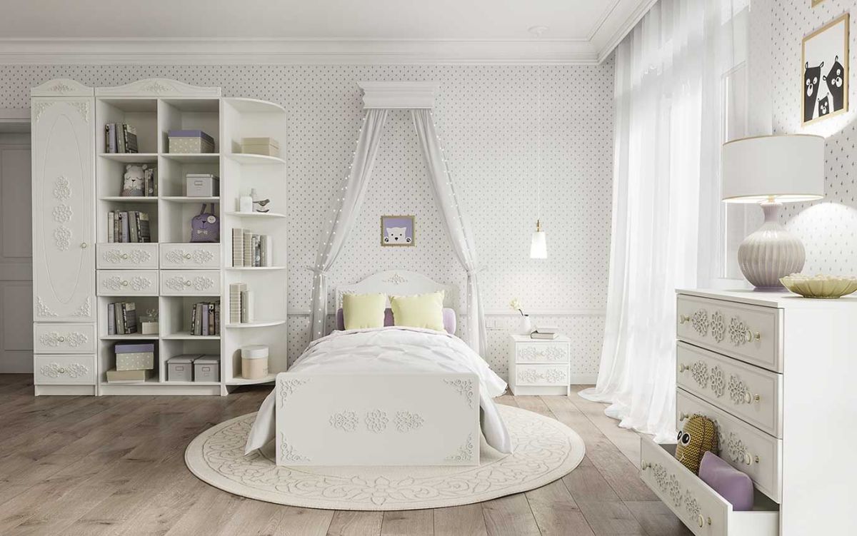 KI-KI ШД450.1 Шкаф (белый/белое дерево) | фото 4