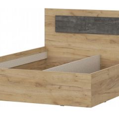 Кровать двойная универсальная 1.4 МСП-1 + основание Лайт (Дуб золотой/Камень темный) | фото 2