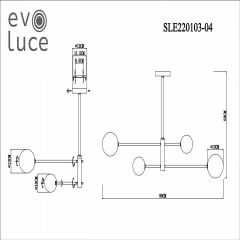 Люстра на штанге EVOLUCE Arcola SLE220103-04 | фото 8