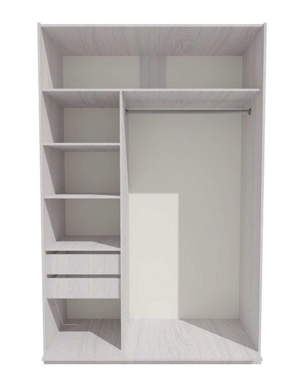 Шкаф-купе 1300 серии SILVER S4+S3Z+B2+PL1 (2 ящика+1 штанга) профиль «Серебро» | фото 2