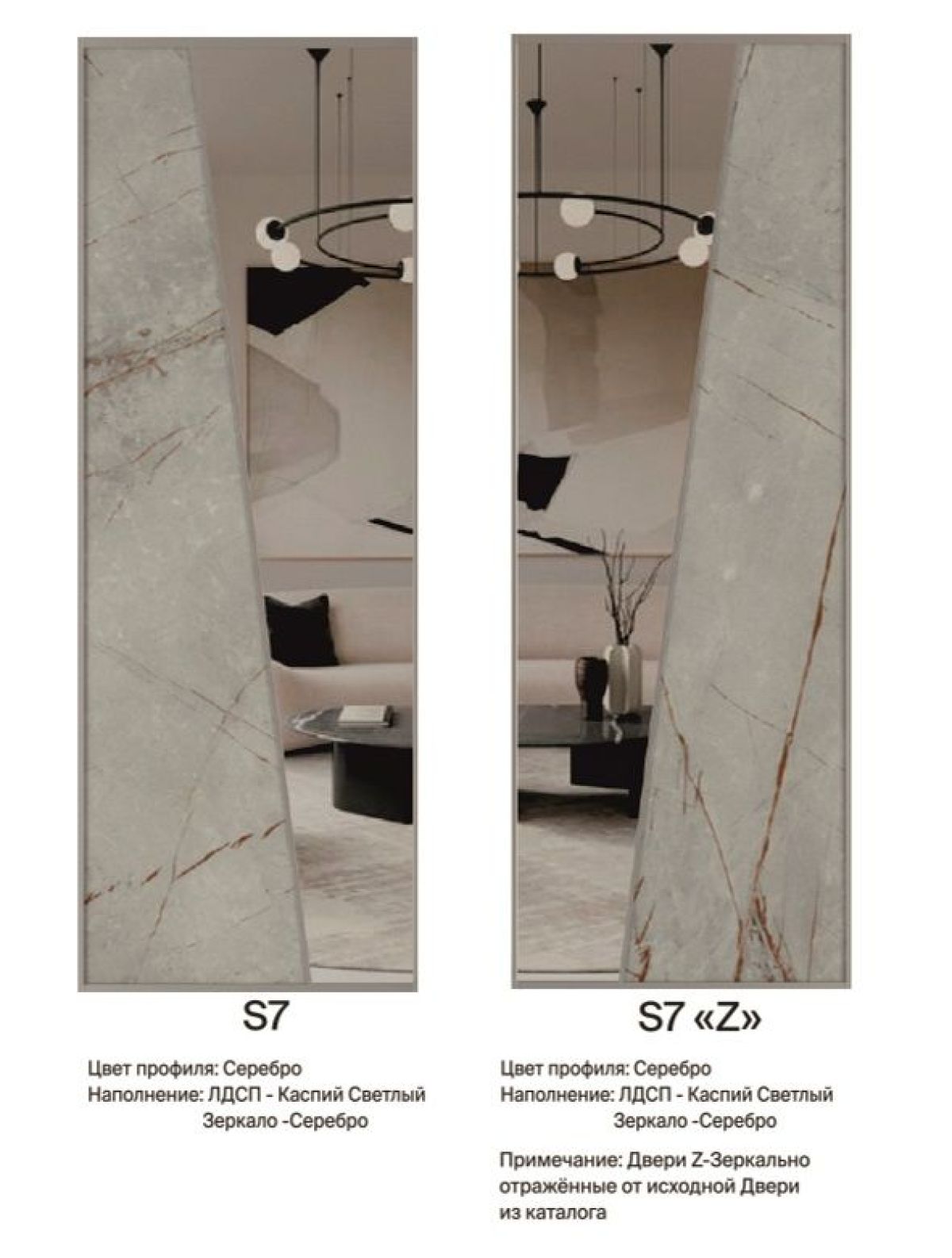 Шкаф-купе 1950 серии SILVER S3+S1+S3Z B22+PL2 (по 2 ящика лев/прав+1штанга+1 полка) профиль «Серебро» | фото 16