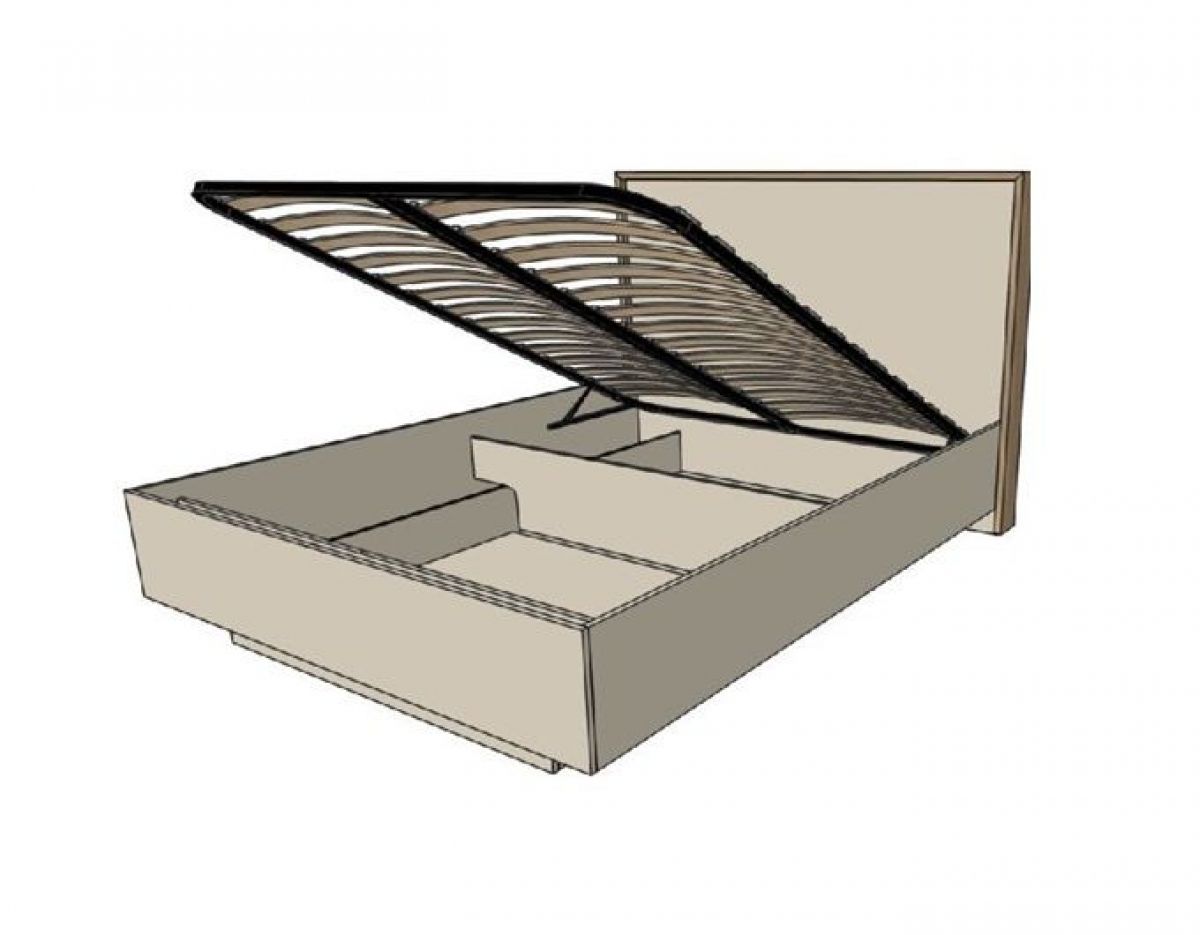 Спальня Серый камень + Кровать (серии «ГЕСТИЯ») Серый камень/Дуб Небраска натуральный | фото 3