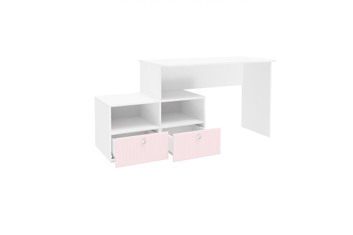 Детская Алиса ПМ-332.09 Стол письменный угловой (с ящиками) УНИ МДФ розовый | фото 2