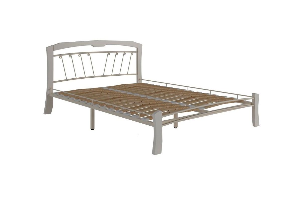 Кровать "Муза 4 Лайт" КМД9 Белая (1400*2000) (ножки-белые) с коваными изделиями | фото 3