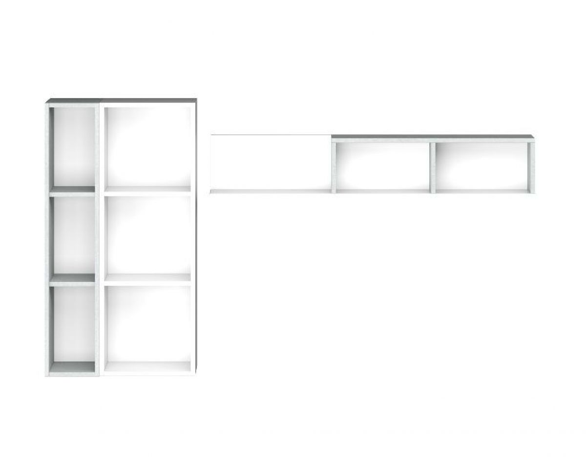 Гостиная Эльза (модульная) Бетонный Камень/Белый | фото 6