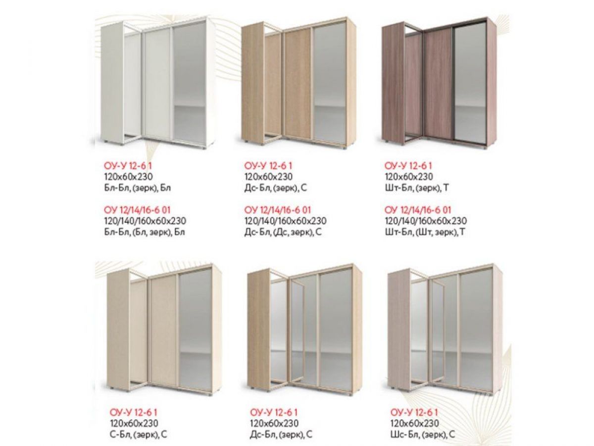 Шкаф-купе "Удачный" угловой ОУ-У 12-6-1 (венге темный) | фото 2