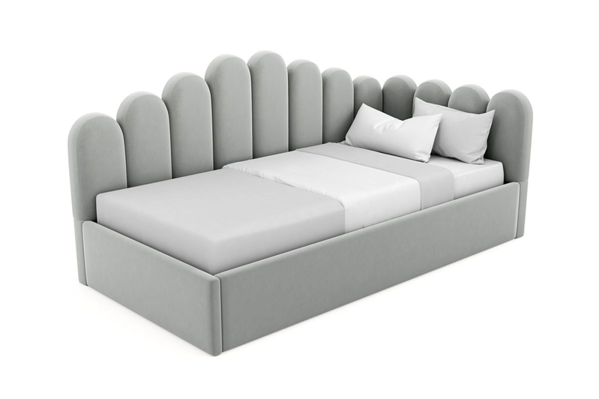 Кровать угловая Лилу интерьерная +основание/ПМ/бельевое дно (80х200) | фото 10