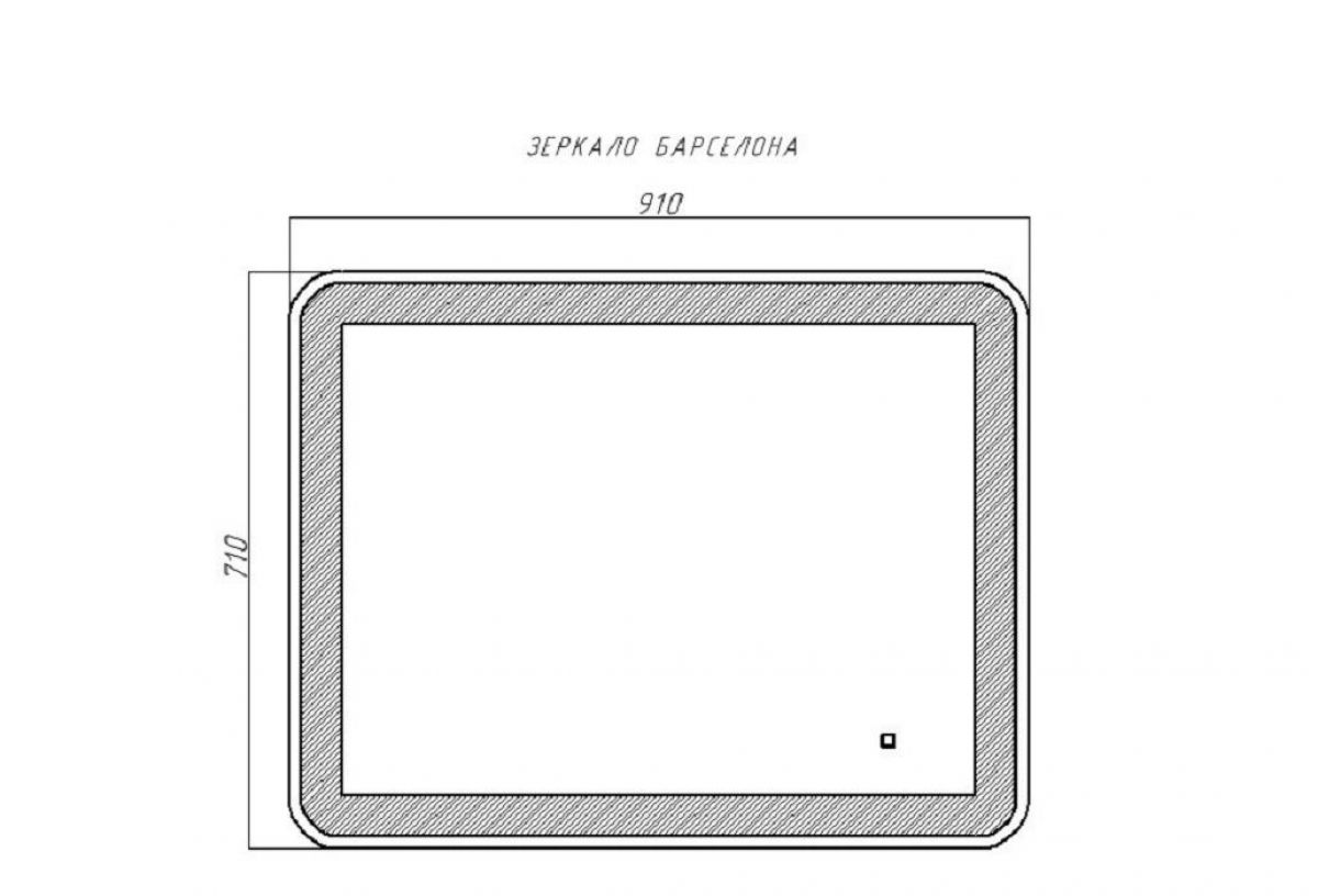 Зеркало Барселона PR-B 910х710 LED Sansa (GL7023Z) | фото 9