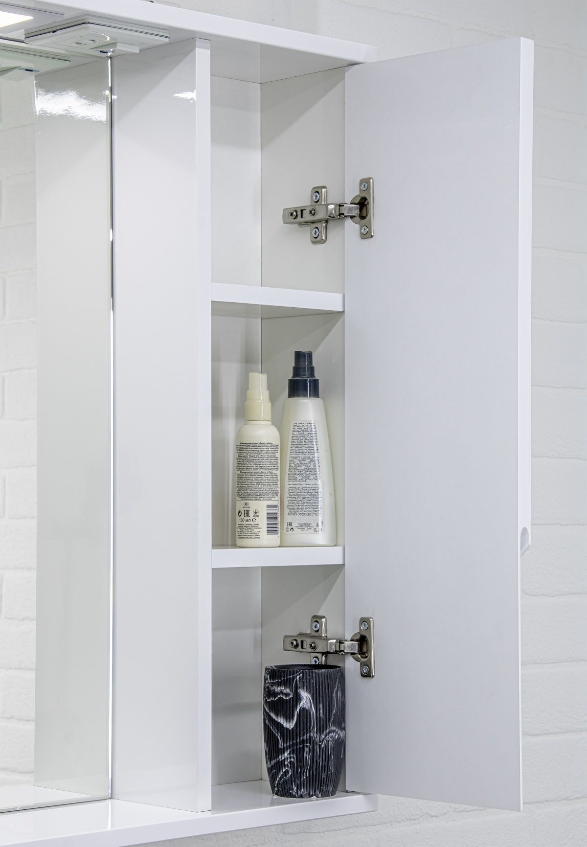 Шкаф-зеркало Optima 65 Эл. правый глянец Домино (DO1907HZ) | фото 7