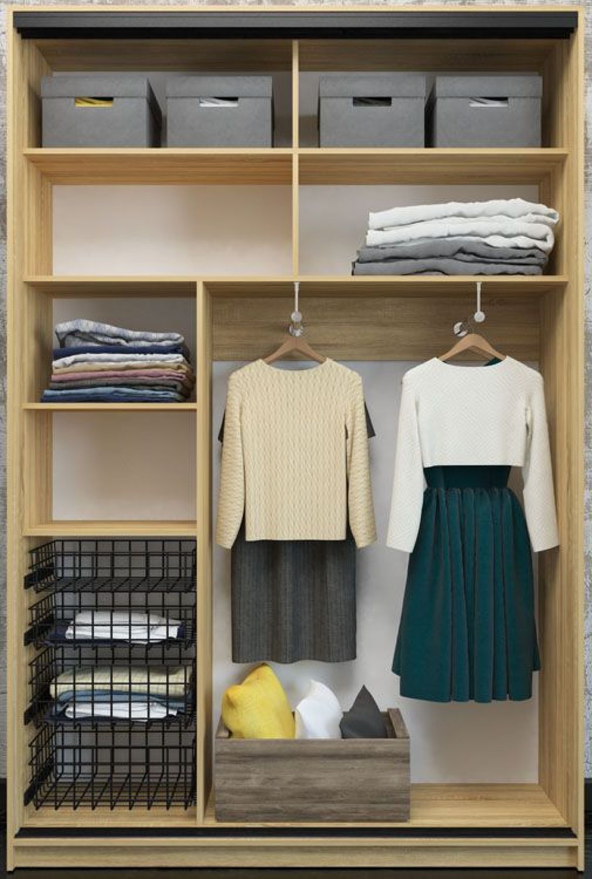 Шкаф-купе Лофт 1600 Шк16-60 (Дуб Сонома) | фото 2