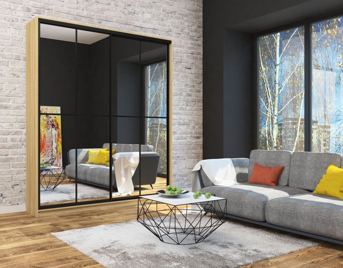 Шкаф-купе Лофт 2000 Шк20-47 (Дуб Сонома) | фото 8