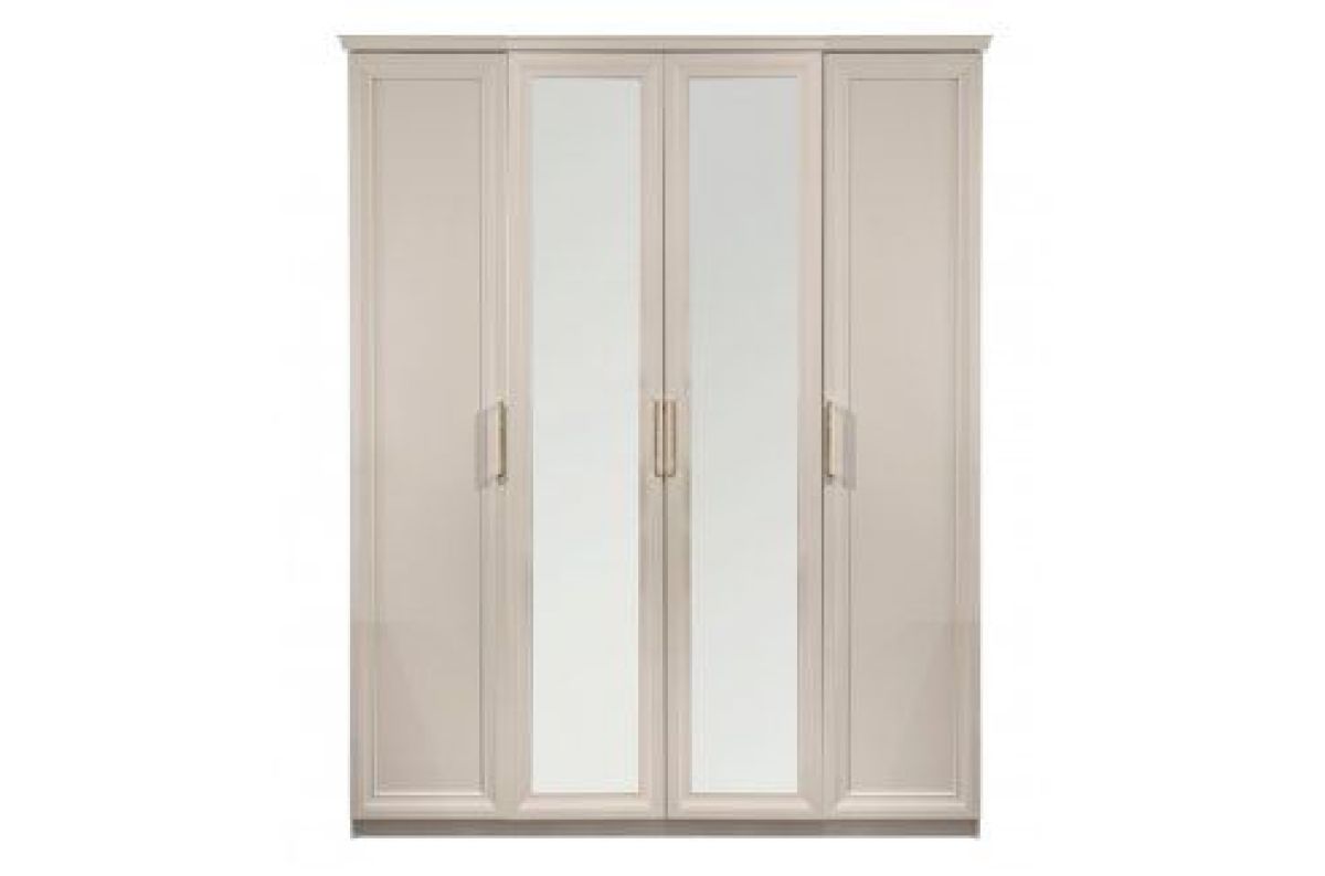 Шкаф 4-х ств с зеркалами Мокко (бежевый) | фото 3