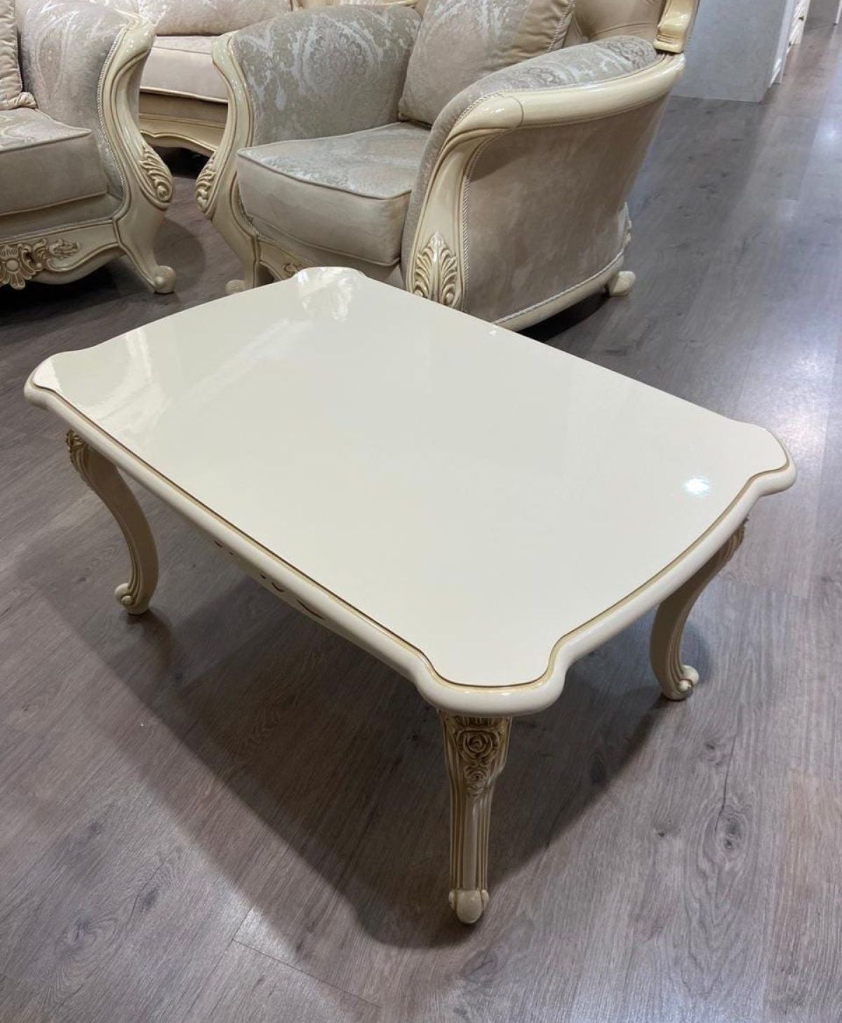 Стол журнальный прямоугольный Джоконда (крем глянец) | фото 2