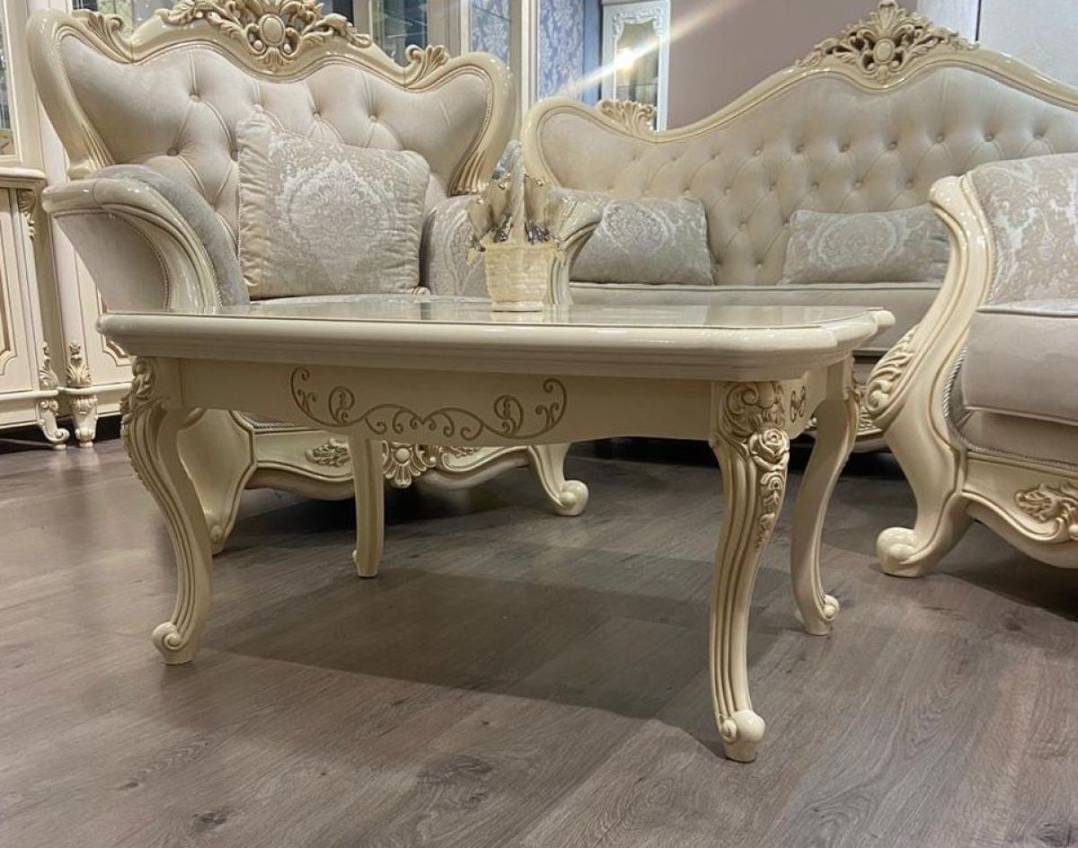 Стол журнальный прямоугольный Джоконда (крем глянец) | фото 4