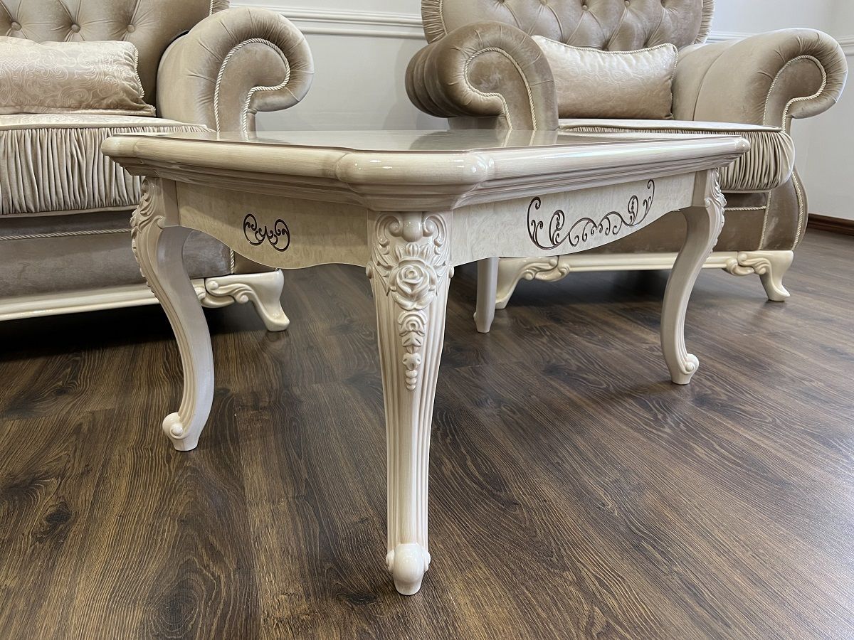 Стол журнальный прямоугольный Патрисия (крем корень глянец) | фото 3