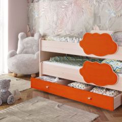 Кровать выкатная Соник на щитах (800*1600) с бортиком + ящик | фото 7