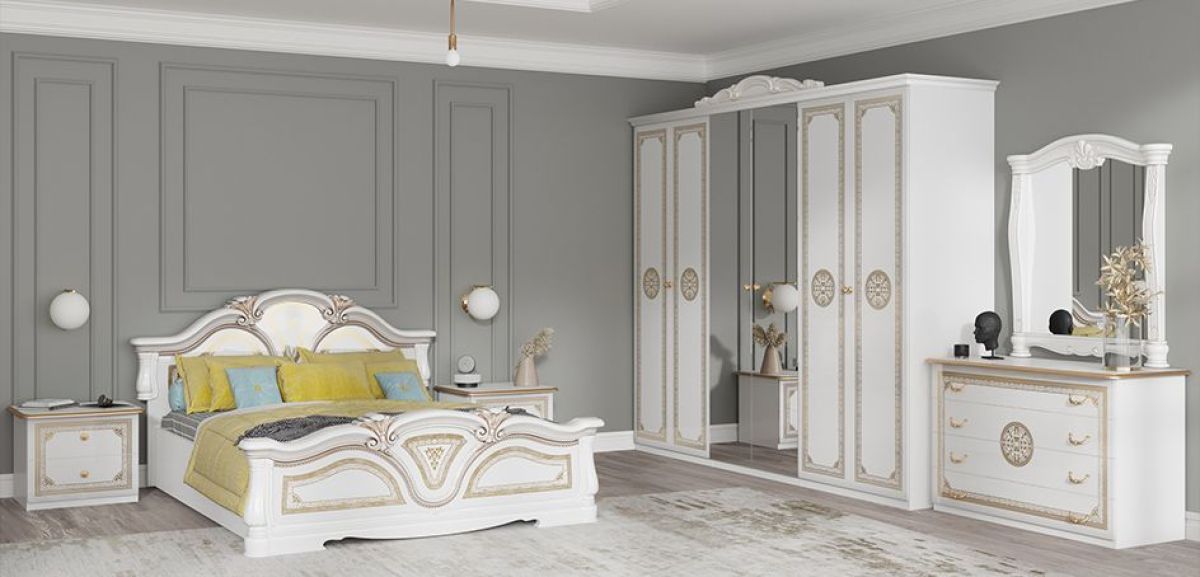 Зеркало в раме (12.150) Грация (белый/золото) | фото 2