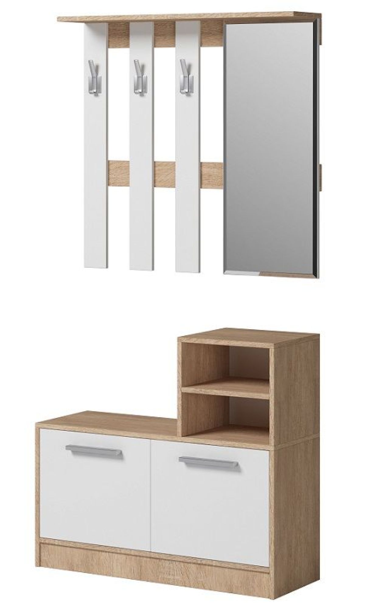 Прихожая Энтер (Белый/Дуб Сонома) Комплектация 2 | фото 5