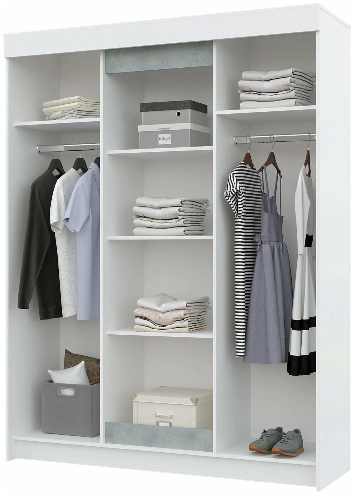 Шкаф-купе VICTOR (Белый-Бетон) | фото 2