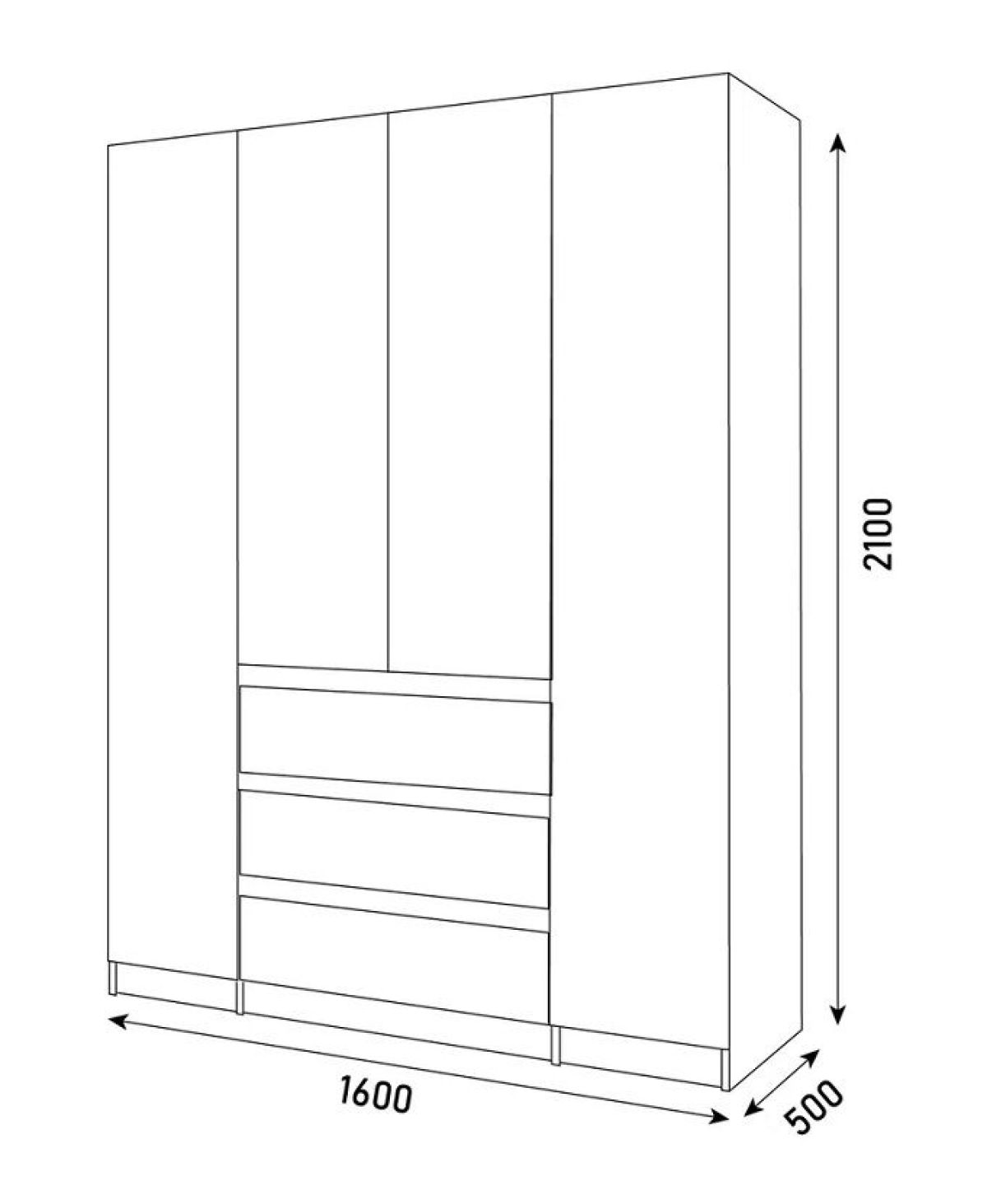 Спальный гарнитур Парус (Белый/Белый) 1400 (Вариант-2) | фото 7
