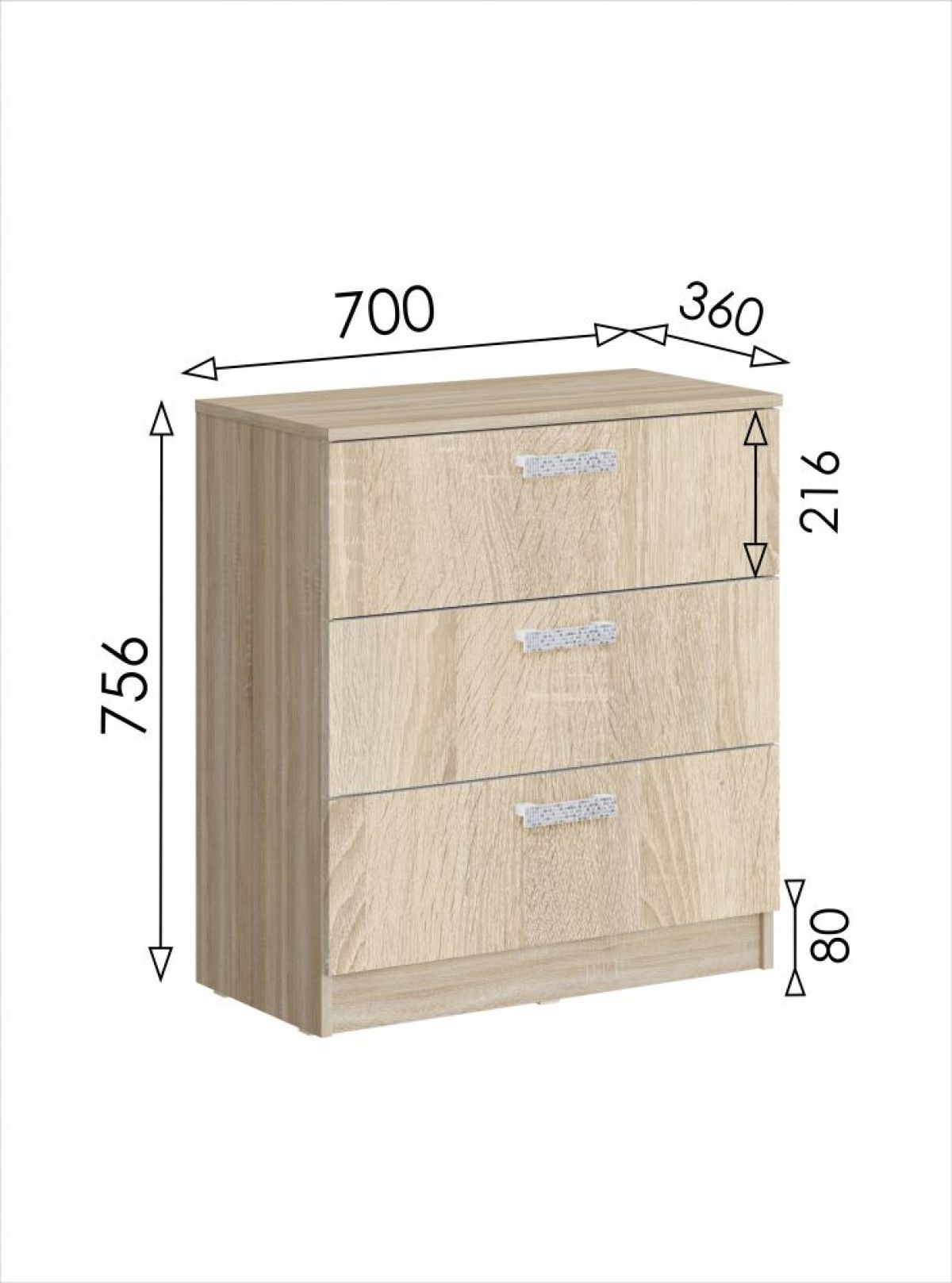 Комод мини Салоу (Дуб Сонома) | фото 4