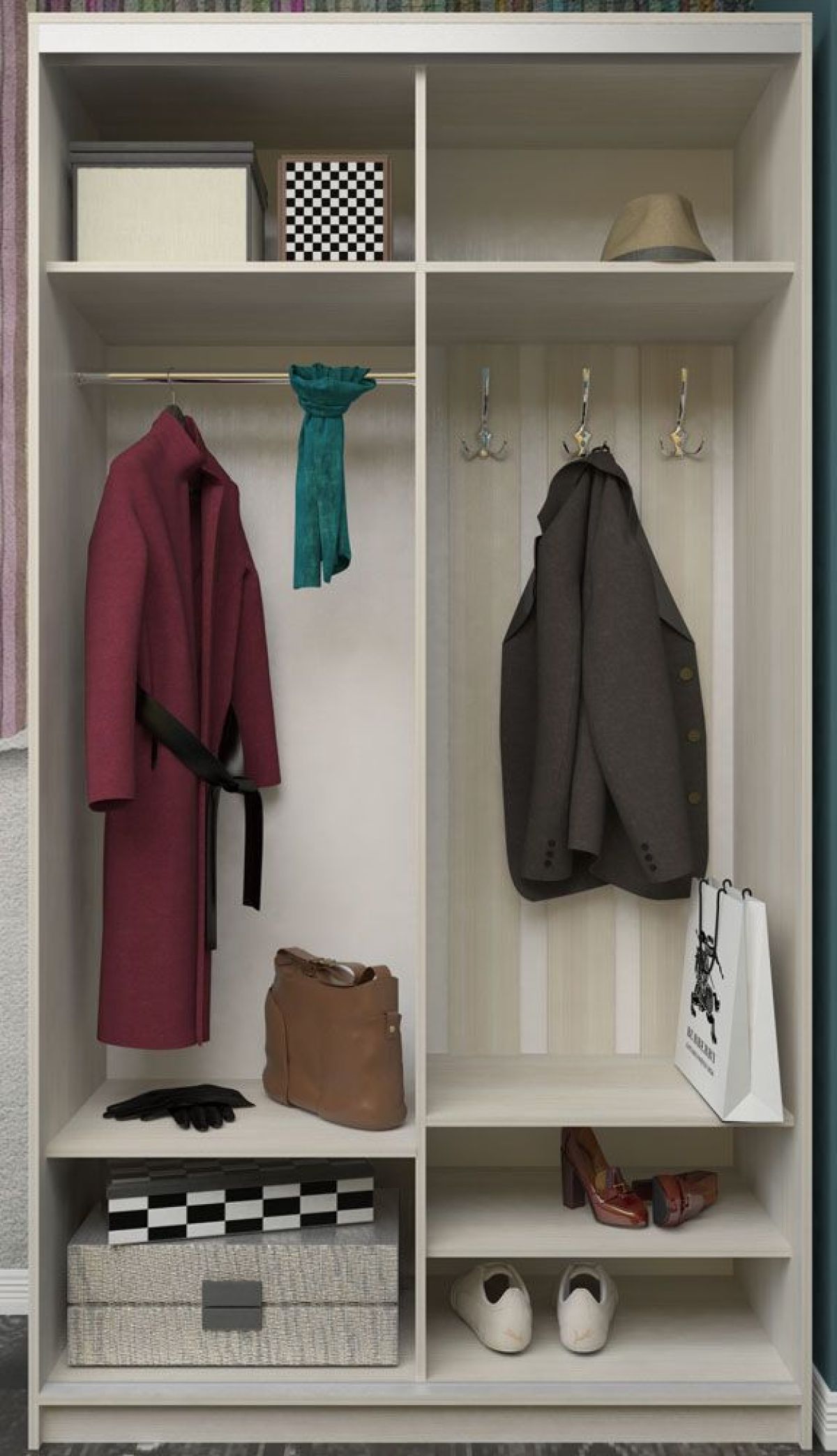 Шкаф-купе Ирина 1100 ЛДСП+Зеркало (монорельс) ЛДСП 2 кат. | фото 2