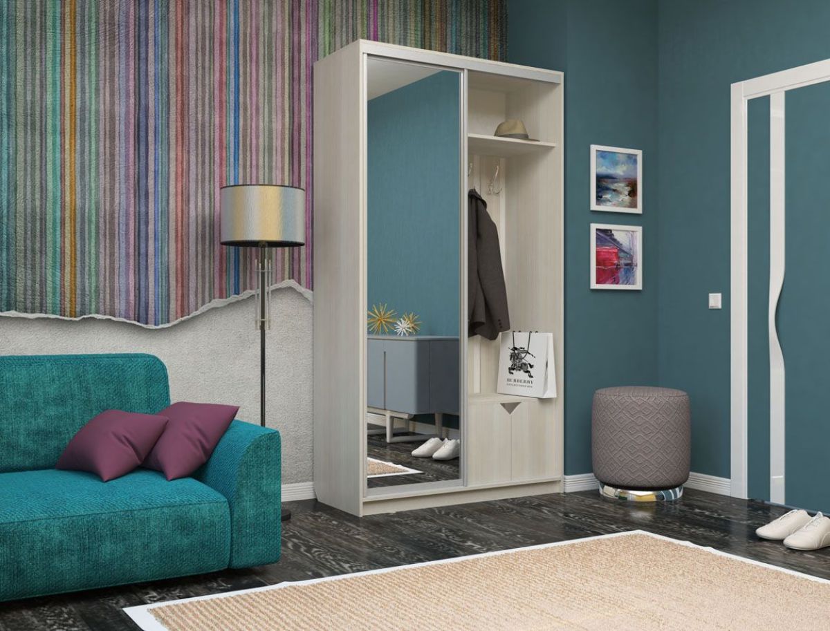 Шкаф-купе Ирина 1500 ЛДСП+Зеркало (монорельс) ЛДСП 2 кат. | фото 4