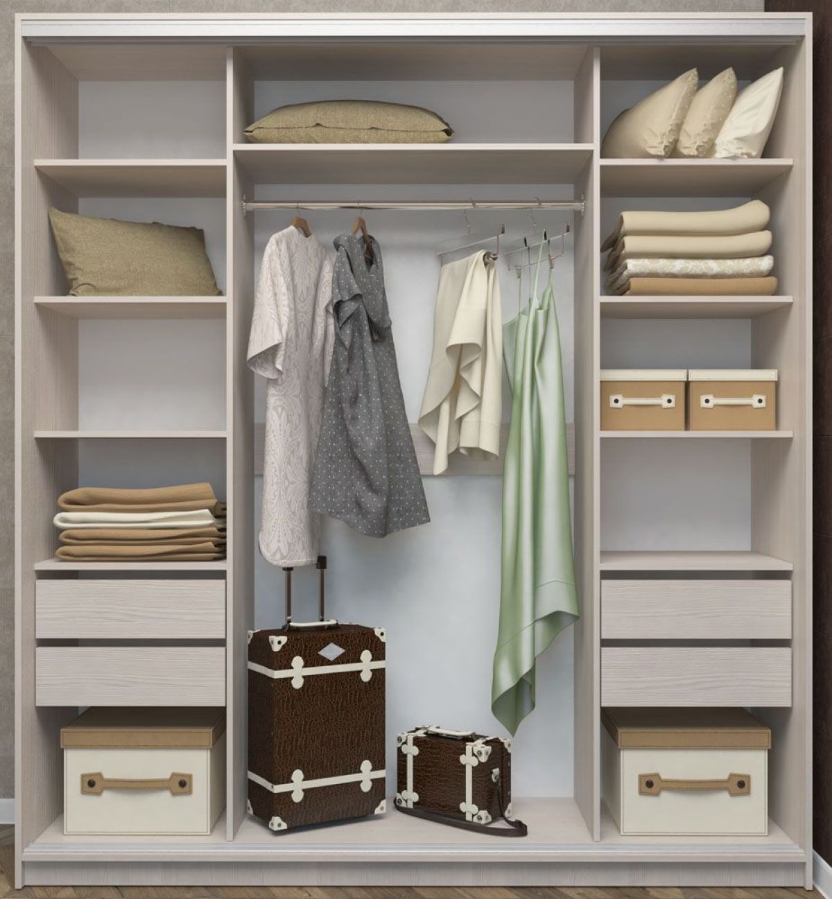 Шкаф-купе Юлия 2000 ЛДСП/Зеркало/ЛДСП (ЛДСП 2 кат.) | фото 2