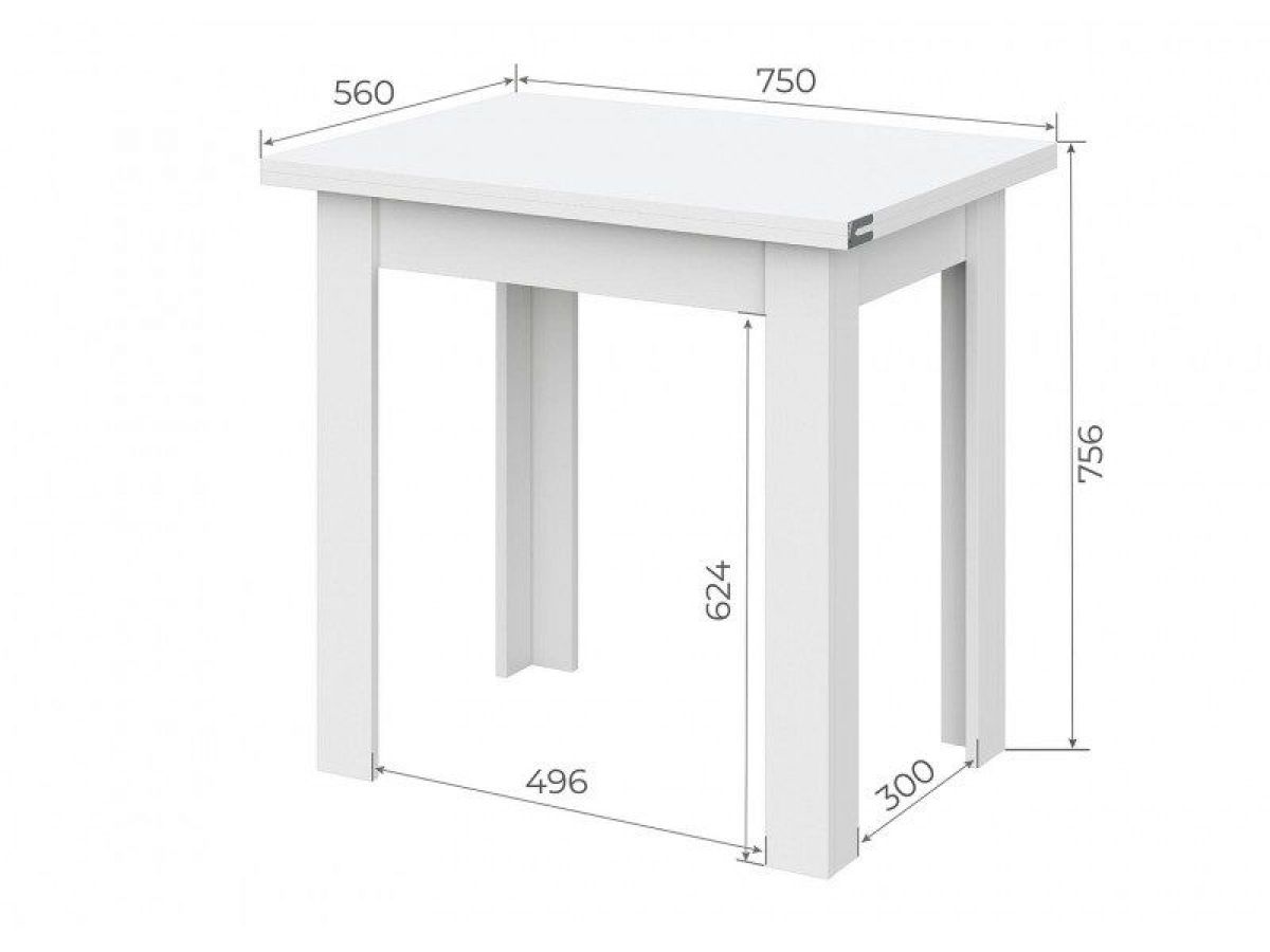 Стол обеденный СО 3 раскладной (Белый) | фото 3