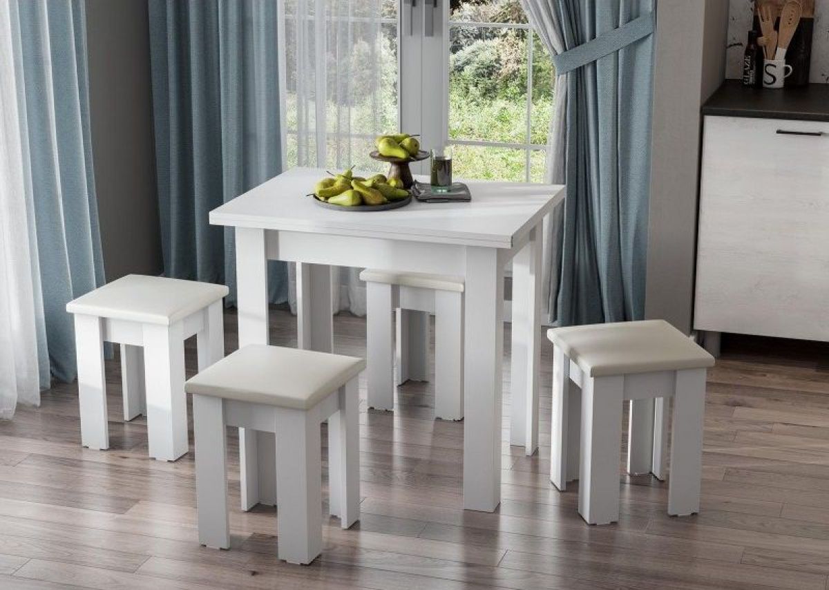 Стол обеденный СО 3 раскладной (Белый) | фото 4