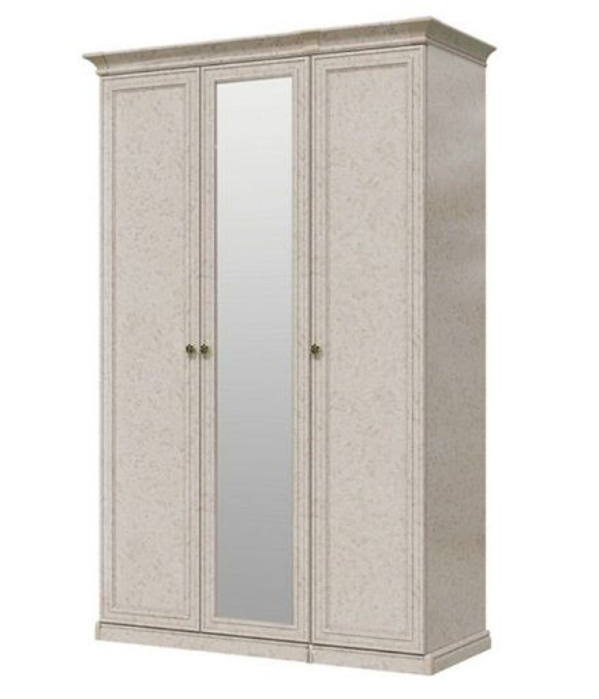 Шкаф 3-х створчатый (2+1) с зеркалом Афина (крем корень) | фото 2