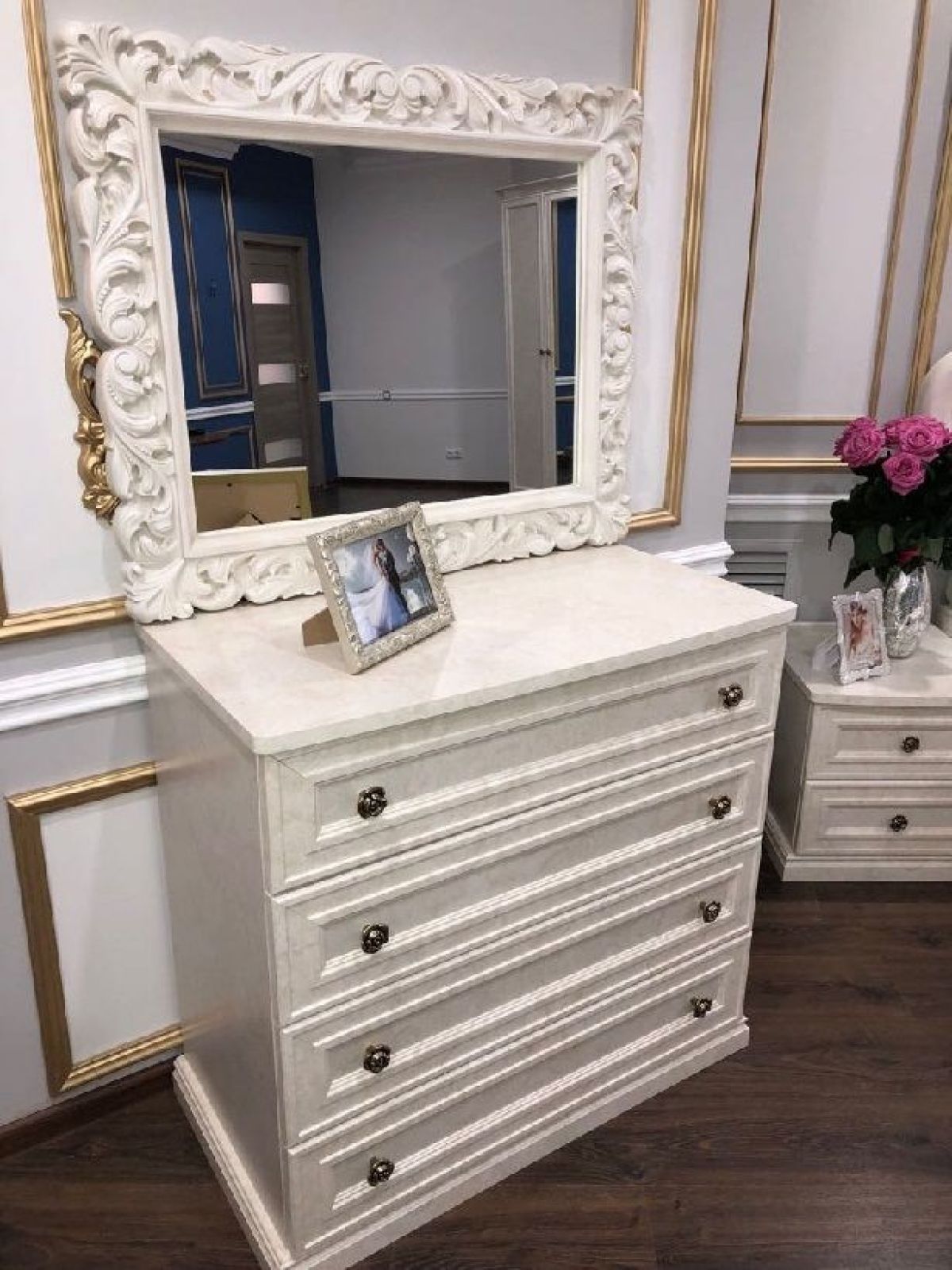 Комод 4 ящика Афина (крем корень) Без зеркала | фото 4