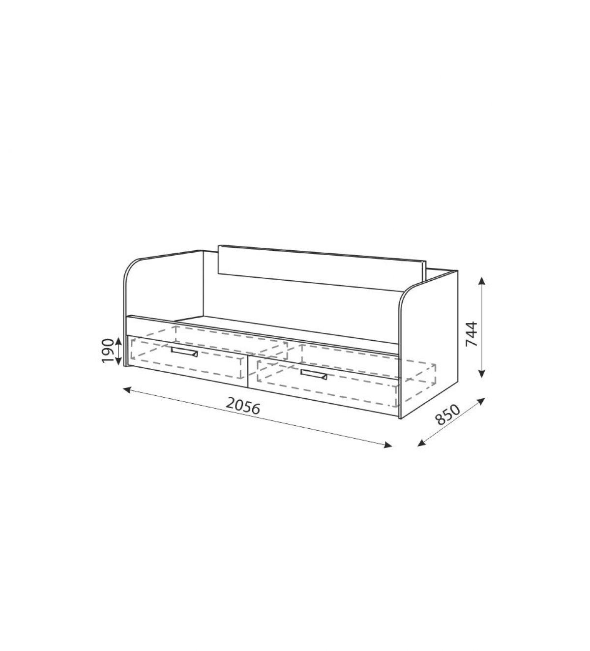 Дуглас (подростковая) М13 Кровать с ящиками | фото 2