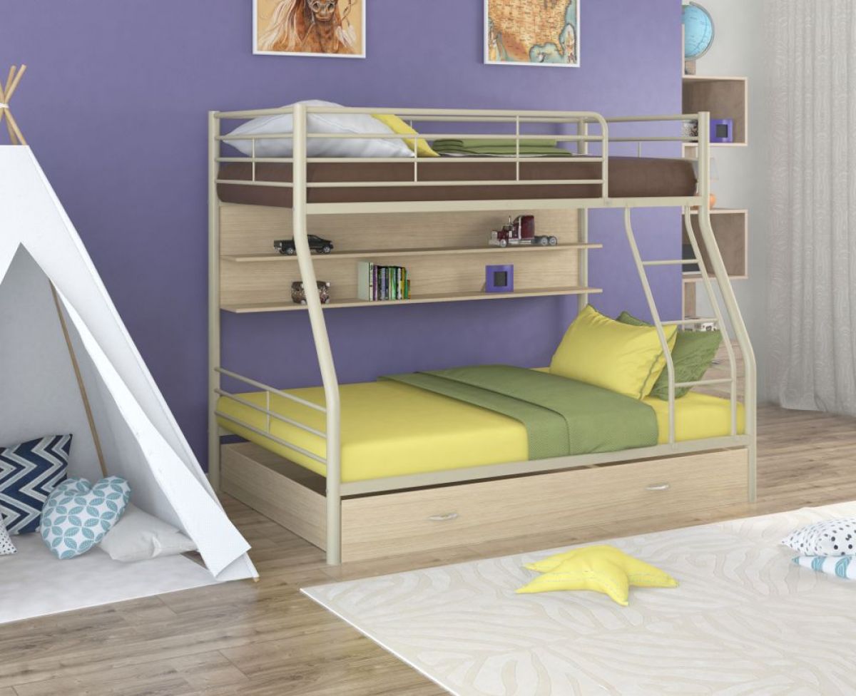 Кровать двухъярусная «Гранада-2ПЯ» с ящиком и полкой | фото 2