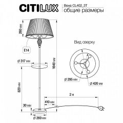 Стол журнальный с торшером Citilux Вена CL402923T | фото 8