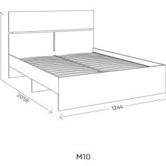 Кровать Агата М10 1200 Белый | фото 4