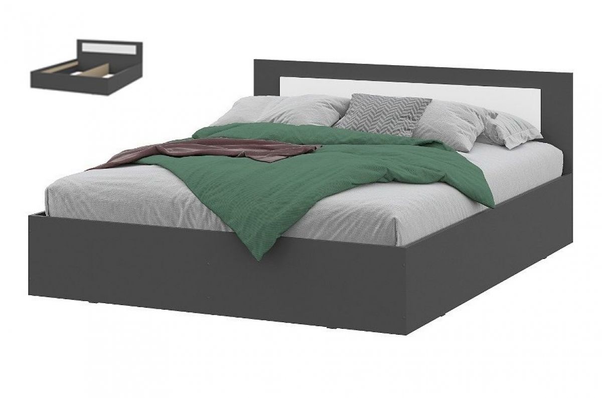 Спальный гарнитур Дольче (графит/белый) модульный | фото 2