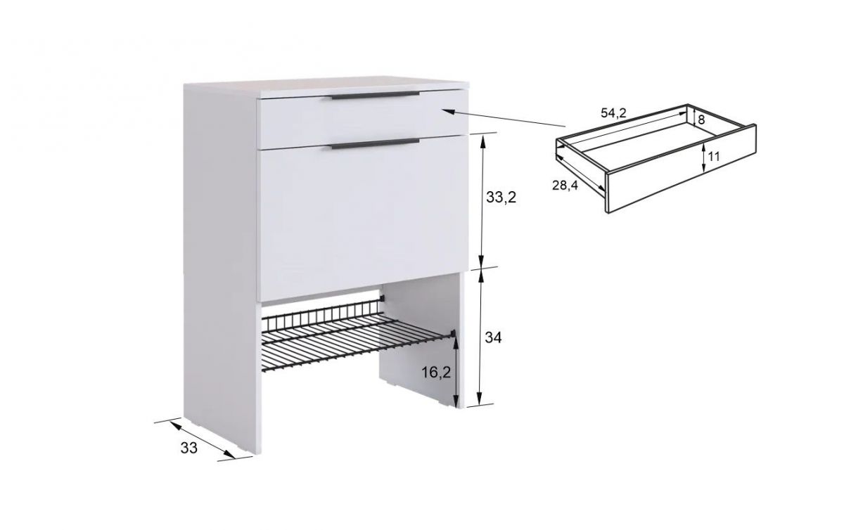 БАСКО Прихожая К8 (белое дерево) | фото 7