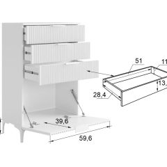ЗЕФИР Гостиная К1 (белое дерево/белый муар) | фото 3