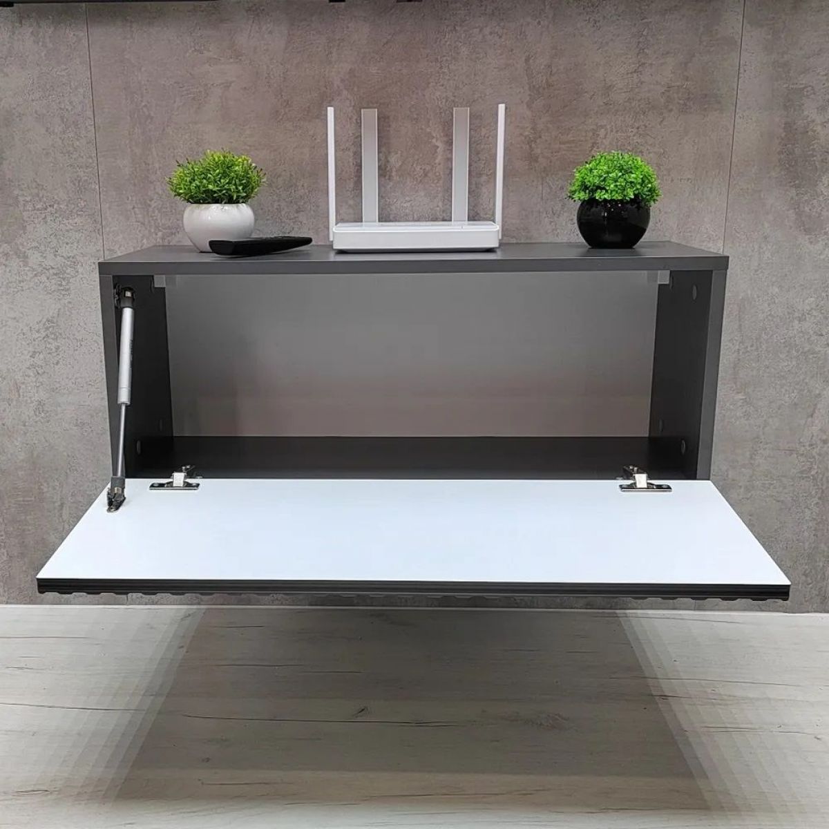 Тумба подвесная под ТВ LINES MTV1-MA 750 Темно-серый (Графит-M 10.1.25) | фото 4